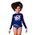 Conjunto Camiseta e Calcinha de Biquíni Menina Azul Marinho Kawaii Girl Moda Praia Puket 110500555 - Imagem 1