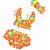 Biquíni Laranja Estampa Colorida com Faixa Bebê Moda Praia Siri Kids 37509 - Imagem 2