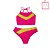 Biquíni Rosa Neon Cintura Alta Juvenil Moda Praia Siri Kids  37952 - Imagem 3