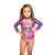 Conjunto Camiseta Para Nadar e Calcinha Biquíni Infantil Menina Moda Praia Peixote Kids 650077 - Imagem 1