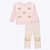 Conjunto Blusa Moletom Rosa Estampada e Legging em Termoskin Bebê Menina Infanti 70978 - Imagem 1