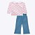 Conjunto Blusa em Pelo Poá com Calça Flare Jeans Bellini Infantil Feminino Infanti 71503 - Imagem 2