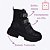 Bota Coturno Preta Infantil Feminina Tweenie Pampili 561018000 - Imagem 6