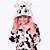 Pijama Kigurumi com Capuz Vaca Patches Infantil Menina Puket 030402753 - Imagem 1