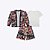 Conjunto Blusa em Canelado Maui com Shorts e Casaco em Malha Floral Feminino Infanti 71007 - Imagem 3