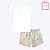 Conjunto Camiseta Branca e Bermuda Amarela Infantil Feminino Nike 36L657-X5C - Imagem 4