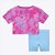 Conjunto Camiseta Rosa e Bermuda Legging Azul Infantil Feminino Nike 26L658-BJB - Imagem 3