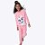Pijama Manga Longa Gata Romântica Teen Menina Puket 030502289 - Imagem 1