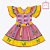 Vestido Festa Junina Xadrez Borboleta Infantil Muvile 4292 - Imagem 3