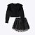 Conjunto Blusa Manga Longa Boxy em Veludo e Saia em Tule Infantil Menina Infanti 71163 - Imagem 1