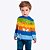Camiseta Manga Longa Listras Colorida Infantil Menino Kyly 1000102 - Imagem 4