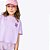 Blusa Cropped Manga Curta Lilás Infantil Menina Hering Kids - Imagem 4