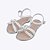 Sandália Branca Iris Nozinho e Tira de Strass Infantil Feminina Pampili  409314000 - Imagem 1