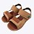 Sandália Tic Tac Casual Marrom Caramelo Infantil Masculina Klin 171228000 - Imagem 1