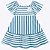 Vestido Manga Curta Listrado Infantil Feminino Milon 2000364 - Imagem 1