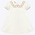 Vestido Manga Curta Off White Infantil Feminino Milon 2000372 - Imagem 1