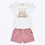 Conjunto Blusa Manga Curta e Shorts Cotton Infantil Feminino Milon 2000379 - Imagem 1