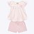 Conjunto Blusa e Shorts Listrado Infantil Feminino Milon 2000380 - Imagem 2