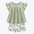 Conjunto Blusa Manga Curta e Shorts Verde Infantil Feminino Milon 2000386 - Imagem 1