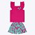 Blusa Cropped e Shorts Rosa Infantil Feminino Kyly 1000239 - Imagem 1
