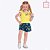 Blusa Cropped e Shorts Rosa Infantil Feminino Kyly 1000239 - Imagem 9