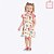 Vestido Manga Curta Listrado Infantil Feminino Kyly 1000192 - Imagem 5