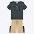 Conjunto Camiseta Manga Curta e Bermuda Moletom Flamê Infantil Masculino Milon 2000418 - Imagem 1