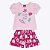 Conjunto Blusa Cropped e Shorts em Tricoline Infantil Feminino Kyly 1000237 - Imagem 2