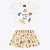 Conjunto Blusa Cropped e Shorts em Tricoline Infantil Feminino Kyly 1000237 - Imagem 3