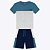 Conjunto Camiseta Manga Curta e Bermuda Moletom sem Felpa Recortes Infantil Masculino 1000409 - Imagem 1