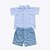 Conjunto Camisa Manga Curta Branca e Bermuda Listrada Bebê Menino Vigat 1120 - Imagem 1