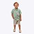 Conjunto Camisa Manga Curta Verde e Bermuda Off White Estampa Tropical Infantil Menino Vigat 3968 - Imagem 1