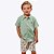 Conjunto Camisa Manga Curta Verde e Bermuda Off White Estampa Tropical Infantil Menino Vigat 3968 - Imagem 2