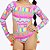 Maiô Manga Longa Tropical Infantil Menina Moda Praia Siri Kids 39206 - Imagem 3