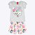 Conjunto Blusa Manga Curta e Shorts em Malha Estampado Infantil Menina Kyly 1000213 - Imagem 1