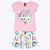 Conjunto Blusa Manga Curta e Shorts em Malha Estampado Infantil Menina Kyly 1000213 - Imagem 3