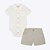 Conjunto Body Manga Curta e Bermuda Sarja Bebê Menino Milon 2000348 - Imagem 1