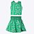 Conjunto Verde Estampa Bordado Ponto Cruz Infantil Menina Precoce 5127 - Imagem 2