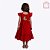 Vestido Liso Vermelho Infantil Menina Precoce 5118 - Imagem 4