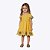 Vestido Amarelo Manga Curta Bordado Flores Infantil Menina Milon 2000526 - Imagem 1