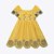 Vestido Amarelo Manga Curta Bordado Flores Infantil Menina Milon 2000526 - Imagem 2