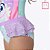 Conjunto Camiseta de Nadar e Calcinha Pet Sereia Infantil Menina Moda Praia Puket 110401092 - Imagem 4