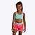 Trijunto Blusa Top e Shorts Microfibra Fitness Infantil Feminino Poah Noah 52629 - Imagem 1