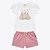 Conjunto Blusa Manga Curta e Shorts Cotton Infantil Feminino Milon 2000379 - Imagem 1