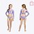 Biquíni Manga Longa Holográfico Tecno Sereia Lilás com Prata Infantil Menina Moda Praia Siri Kids 39221 - Imagem 1