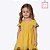 Vestido Amarelo Manga Curta Bordado Flores Infantil Menina Milon 2000526 - Imagem 1