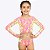 Biquíni Cropped Manga Longa Girafa Infantil Menina Moda Praia Siri Kids 39172 - Imagem 1