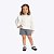 Conjunto Blusa De Manga Longa Com Colete De Tricot E Shorts Tweed Infantil Menina Milon 2000774 Offwhite - Imagem 1