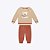 Conjunto Moletom Peluciado Bordado Bebê Menino Milon 2000859 Offwhite - Imagem 1