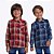 Camisa Junina Xadrez Com Bolso Infantil Menino Muvile 6020 Azul - Imagem 1